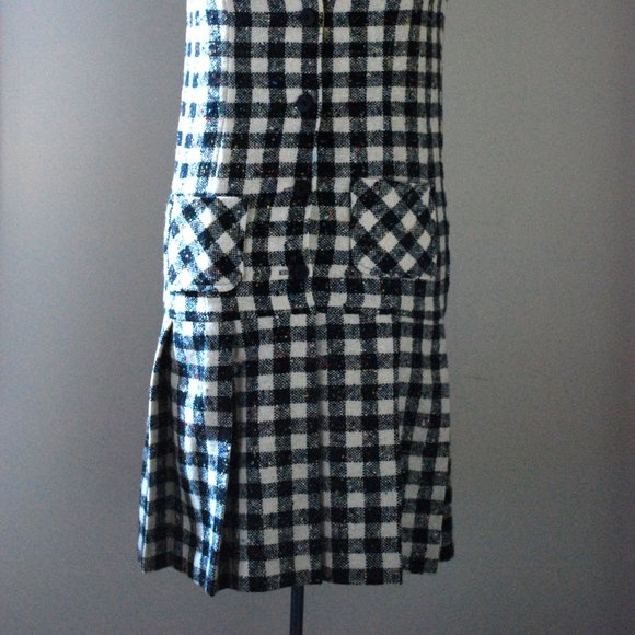 Black & White checkered Wool tweed jumper - Picture 4 of 12